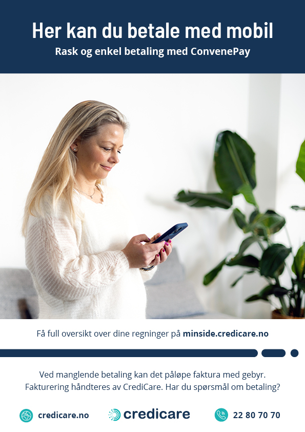 Plakat - Her kan du betale med mobil