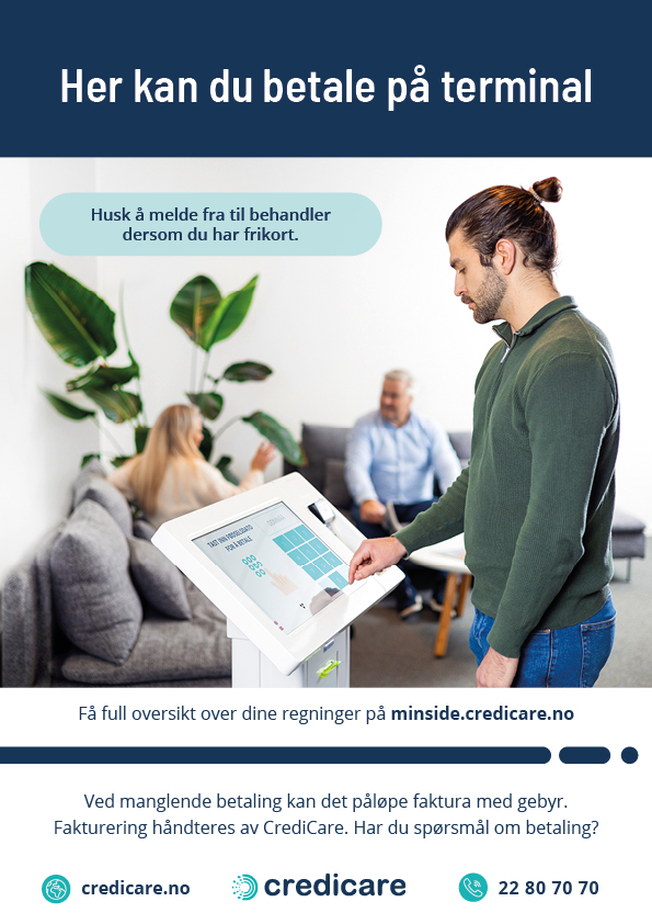 Plakat - Her kan du betale på terminal