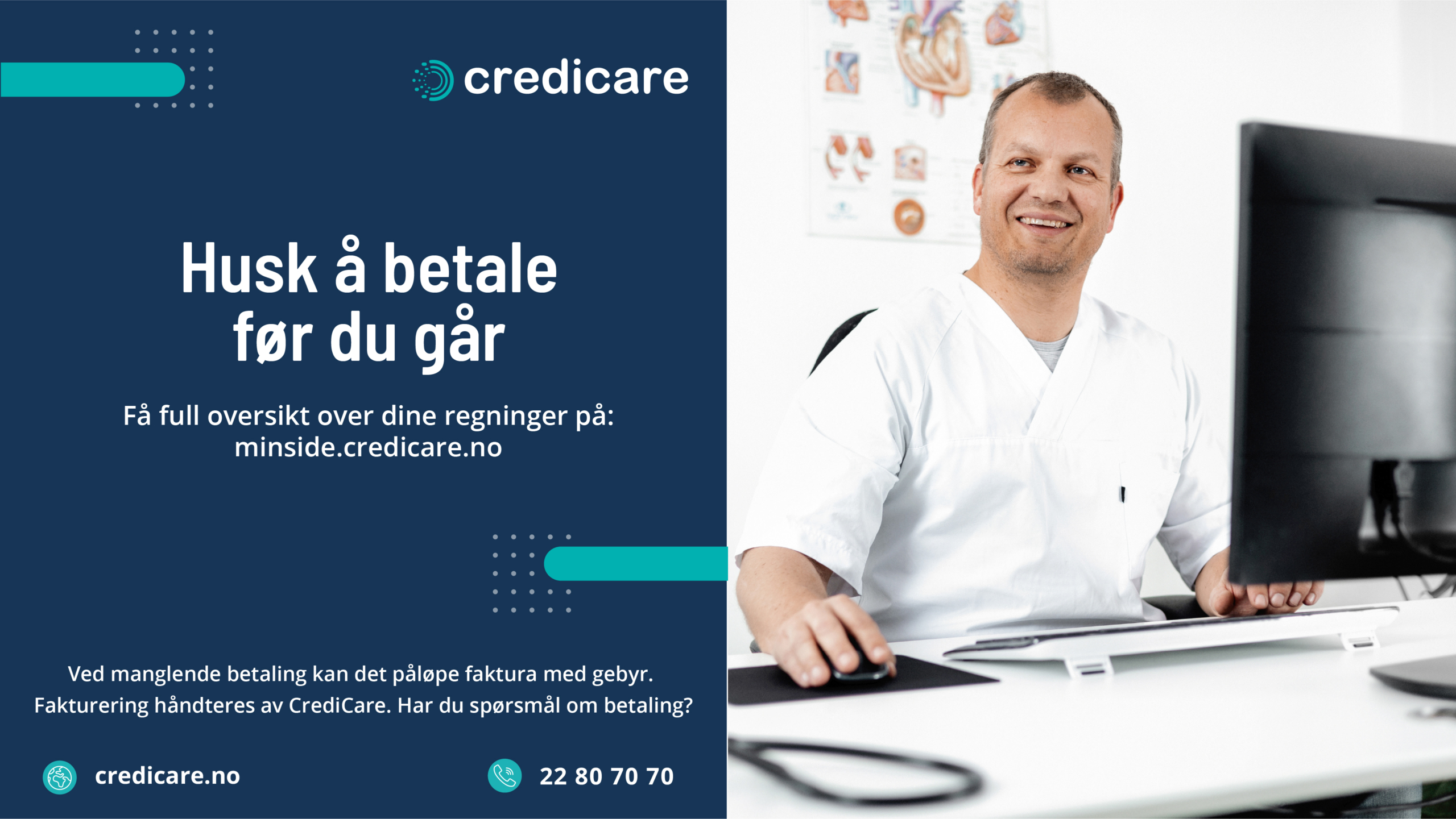 Digital plakat - Husk å betale før du går